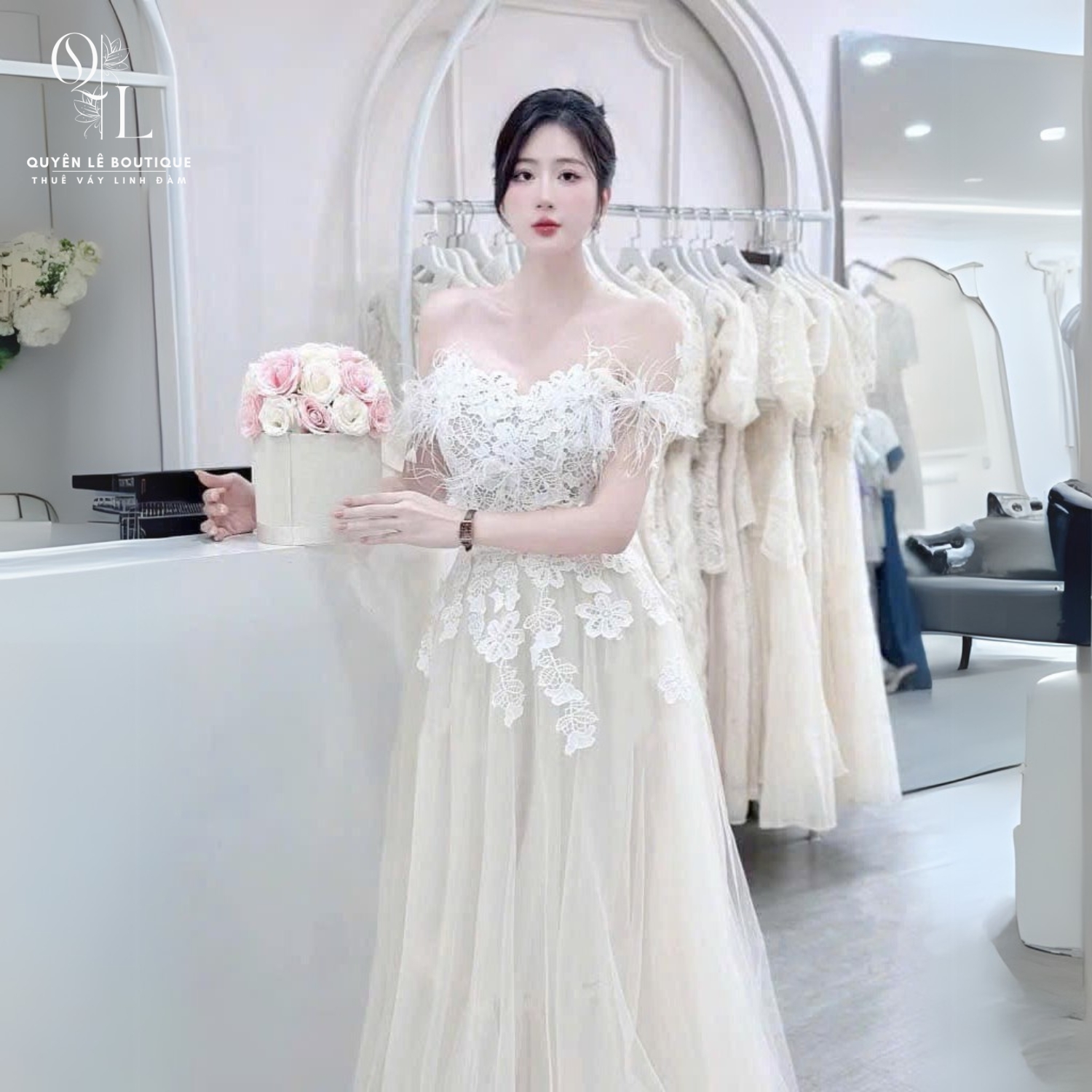 2549 Tiệc dài kem 2 dây