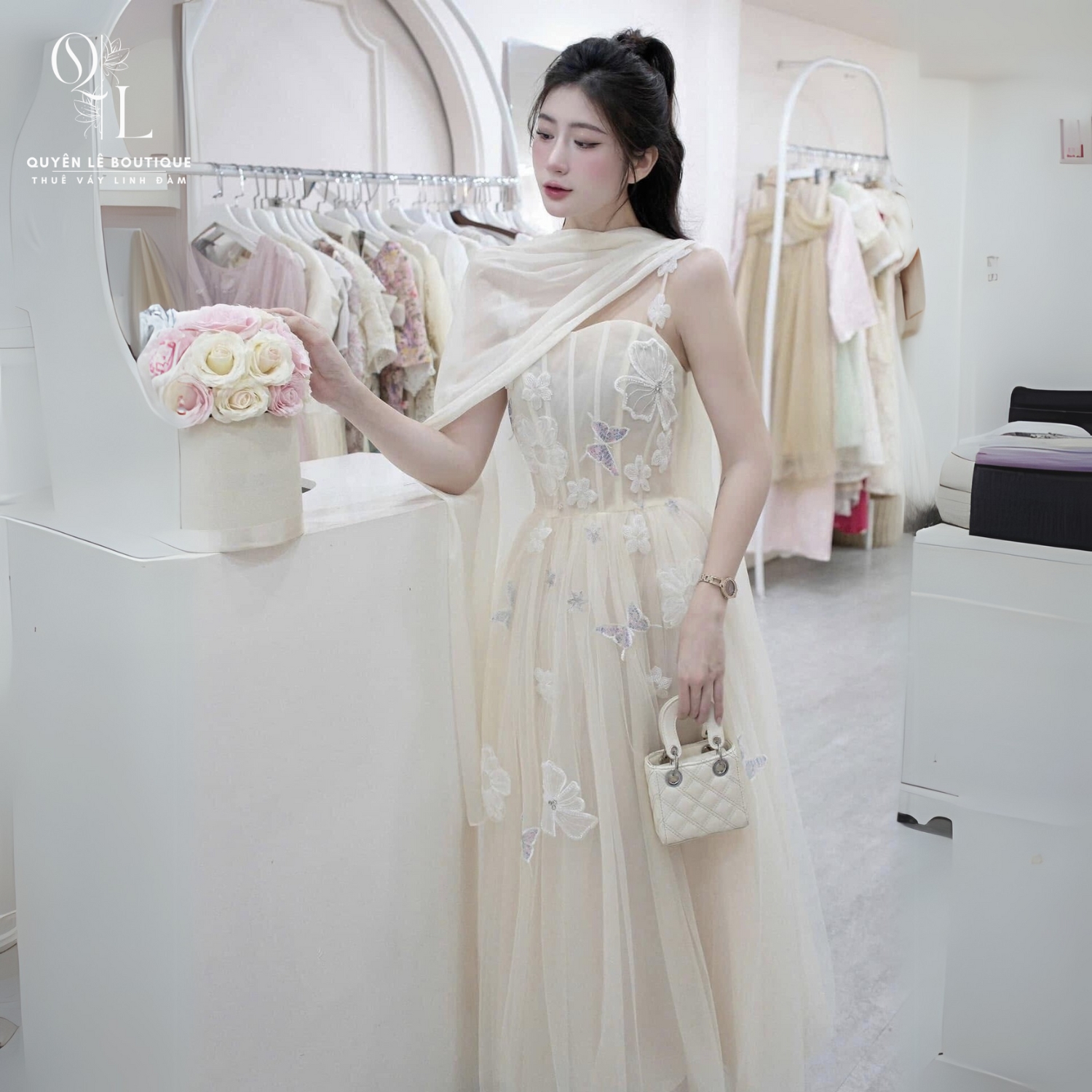 2545 Tiệc dài kem 2 dây