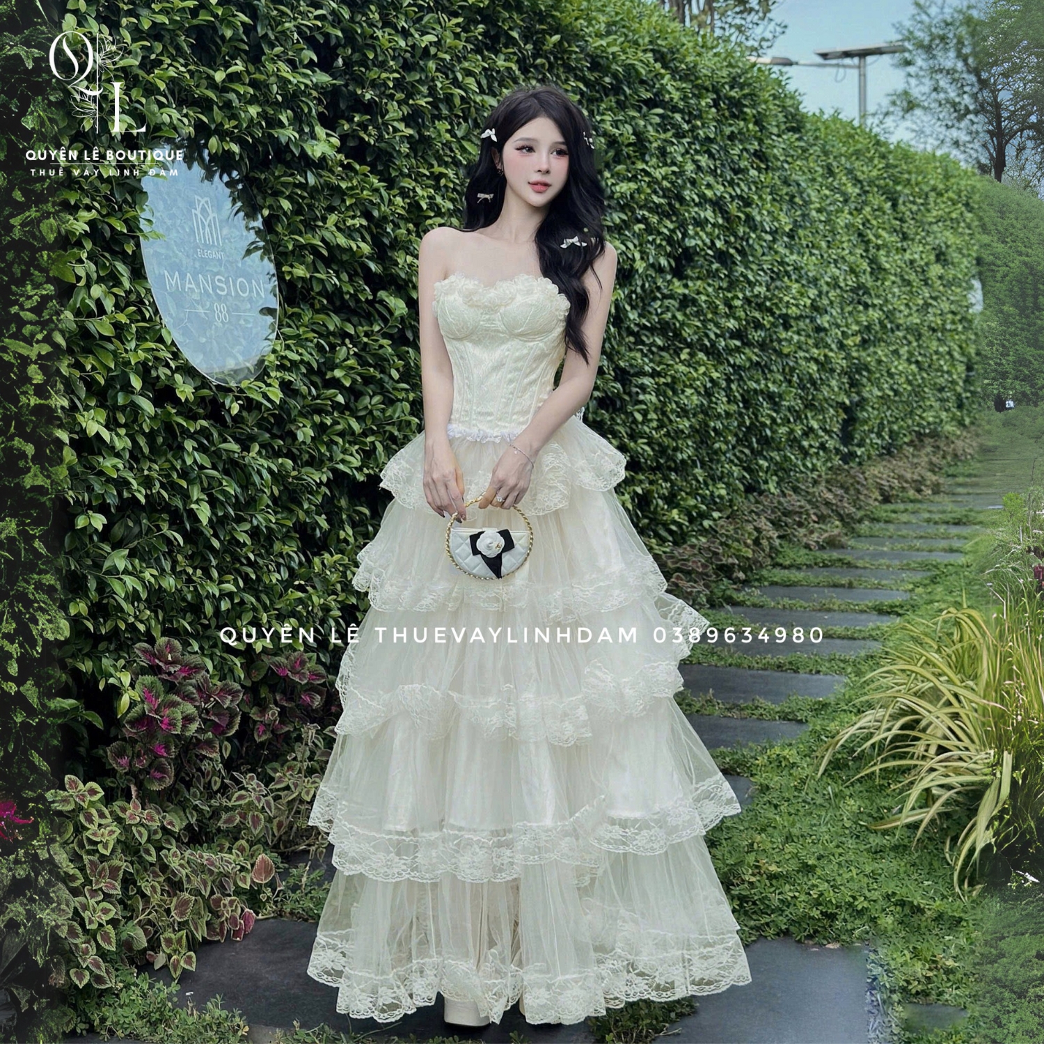 Set tiệc dài kem Size M