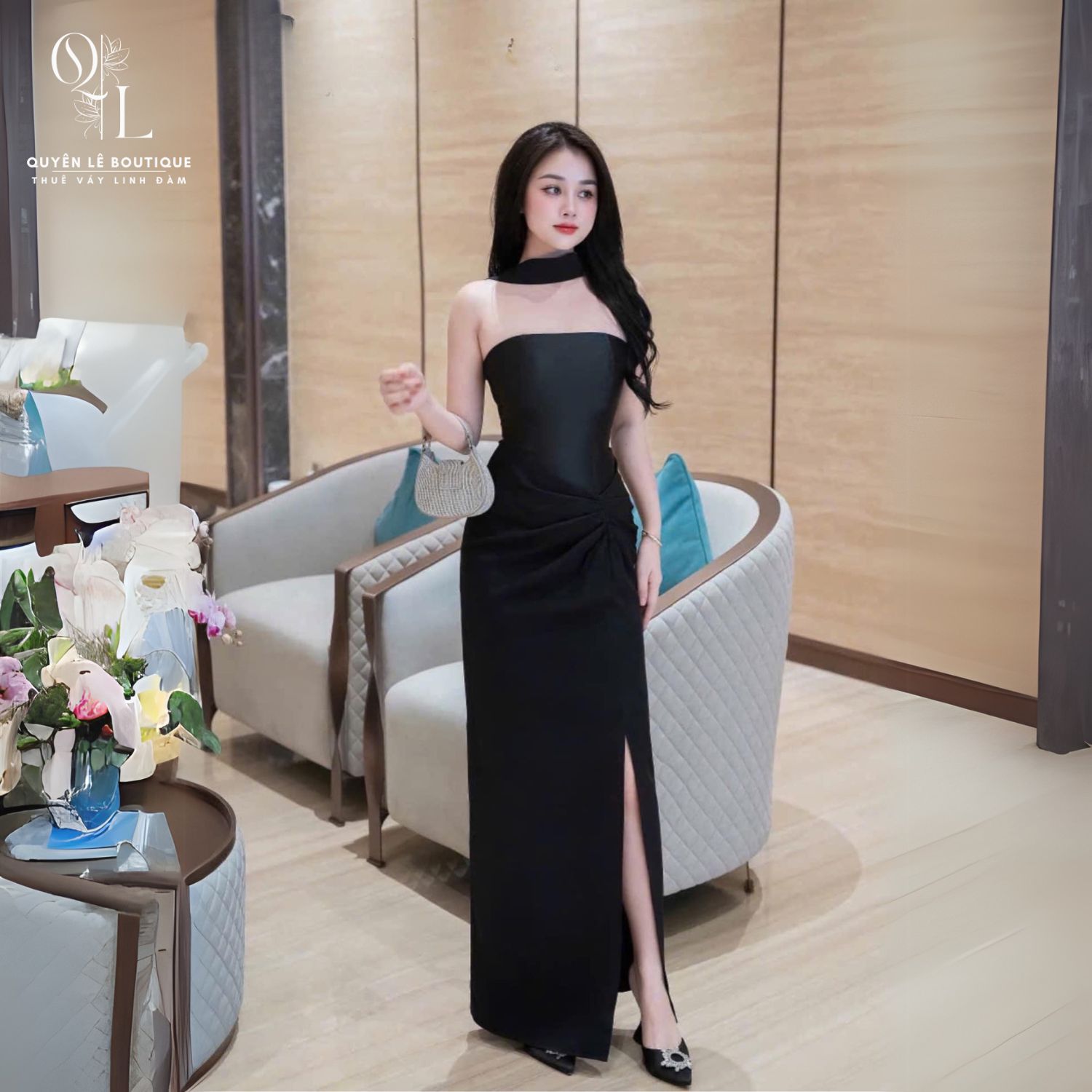 2309 Tiệc dài đen body