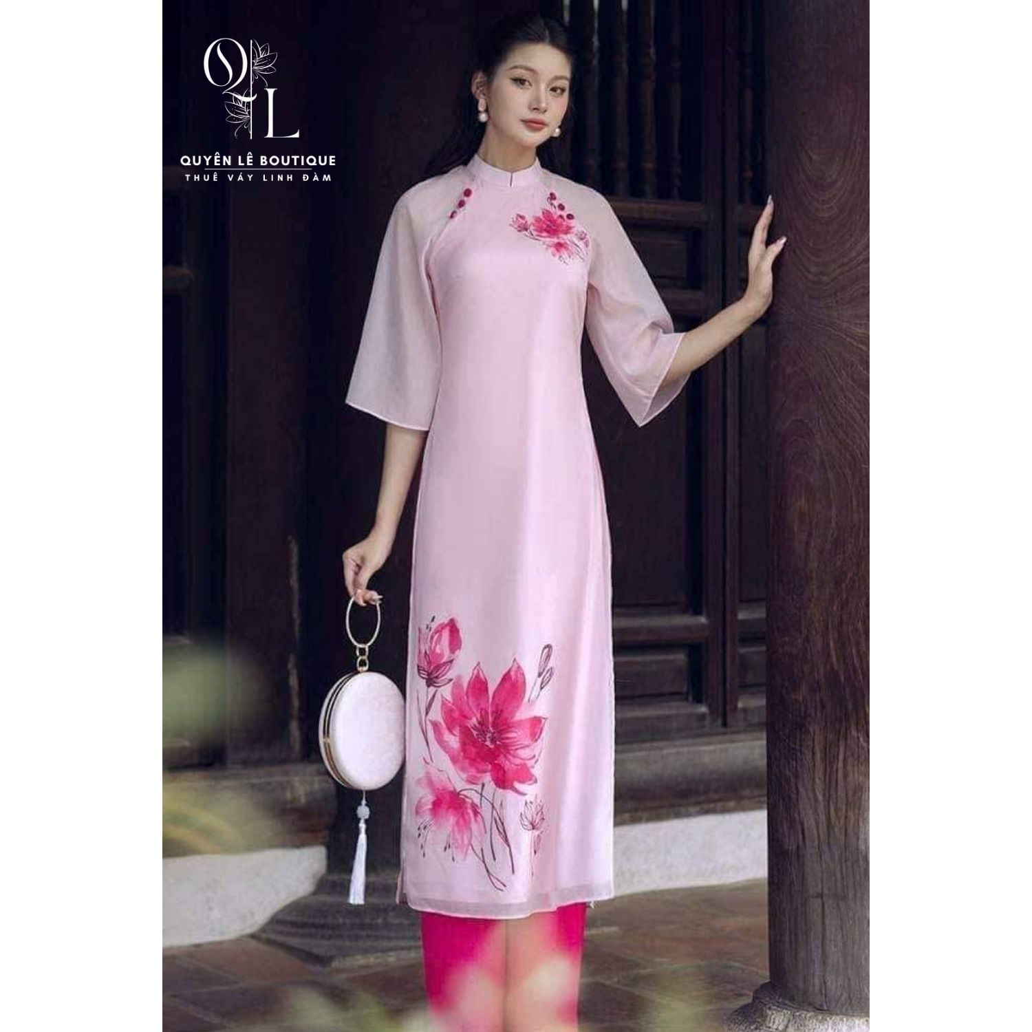 2065 Áo dài hồng