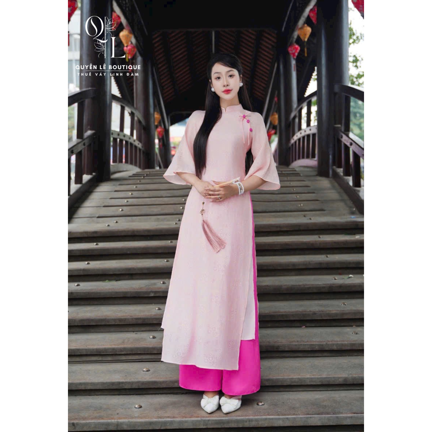 2716 Áo dài hồng