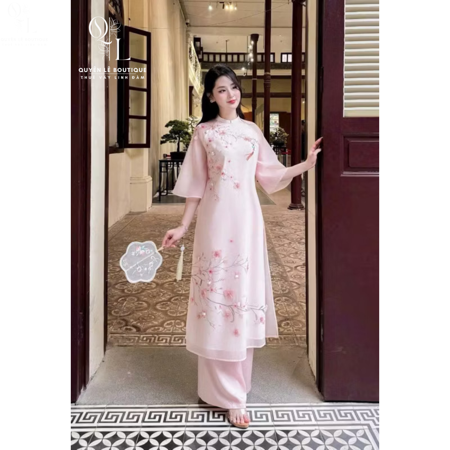 2734 Áo dài hồng