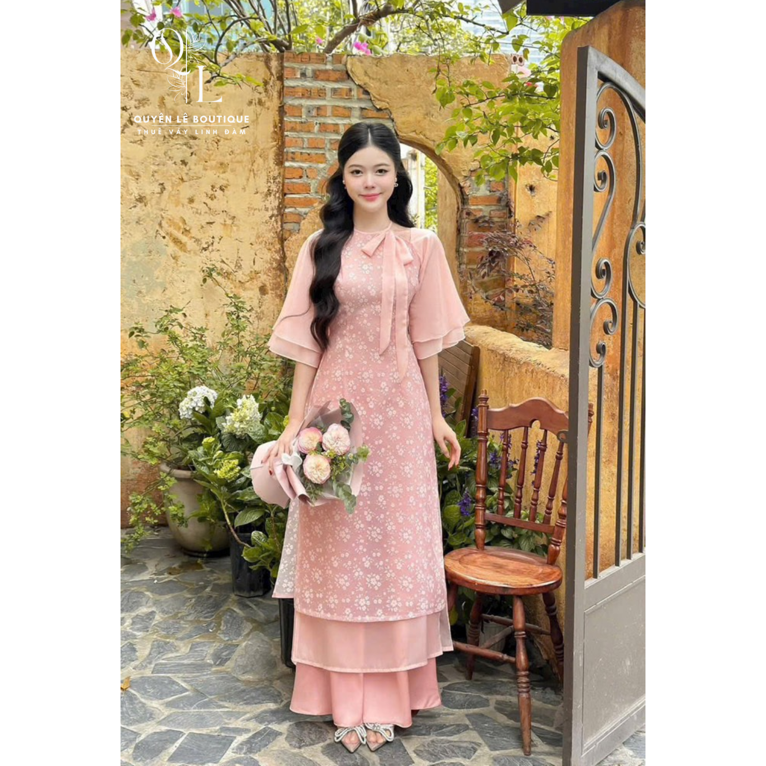 2650 Áo dài hồng