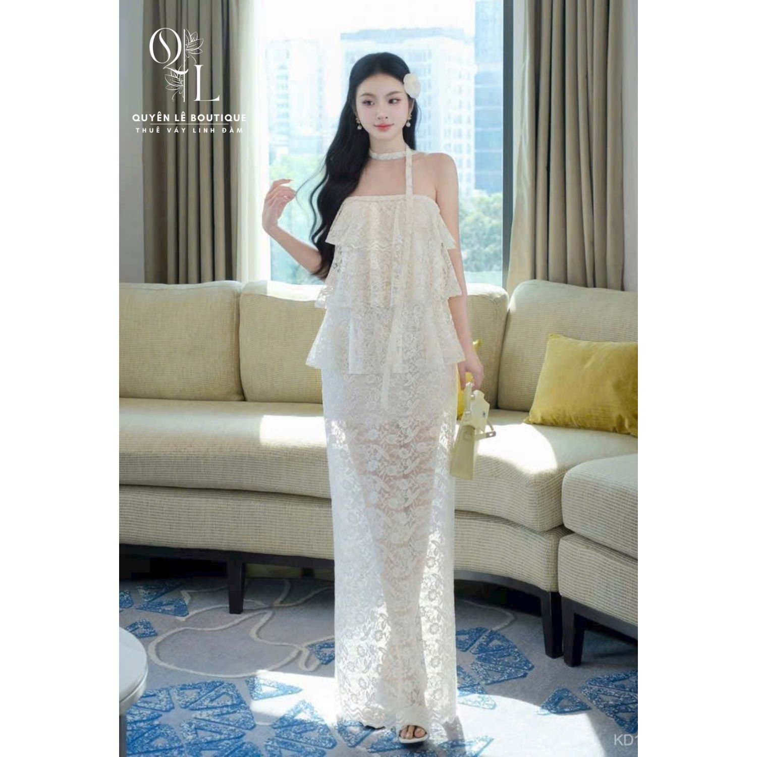 Set tiệc dài trắng