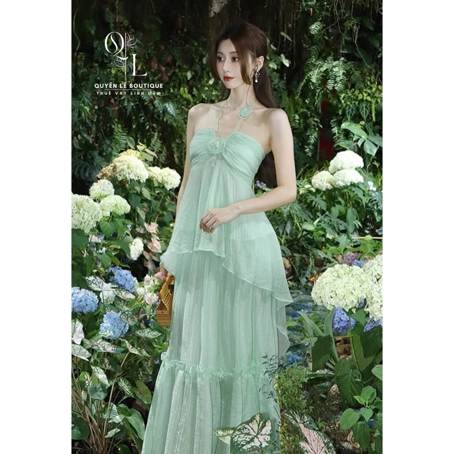 2836 Du lịch dài set xanh