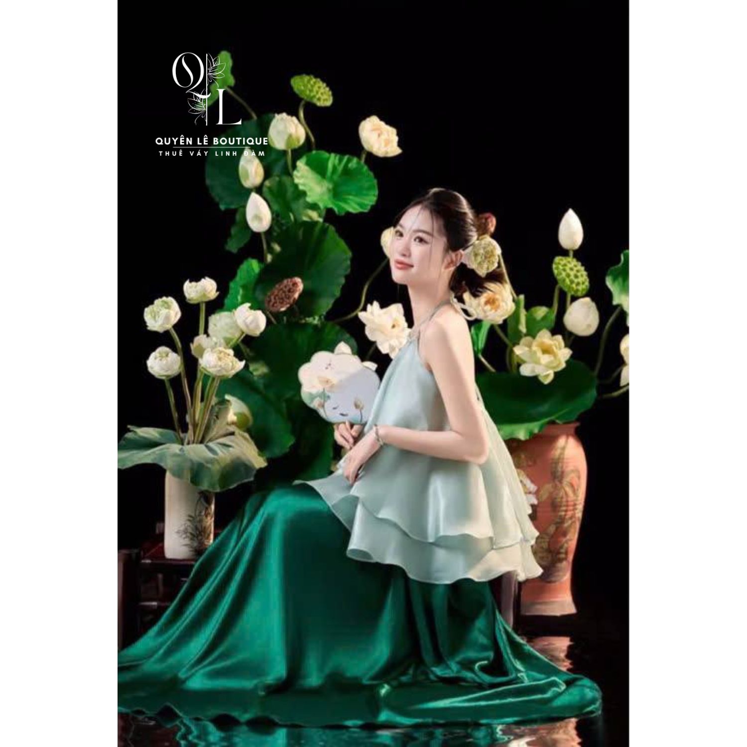 1728 set yếm xanh bóng