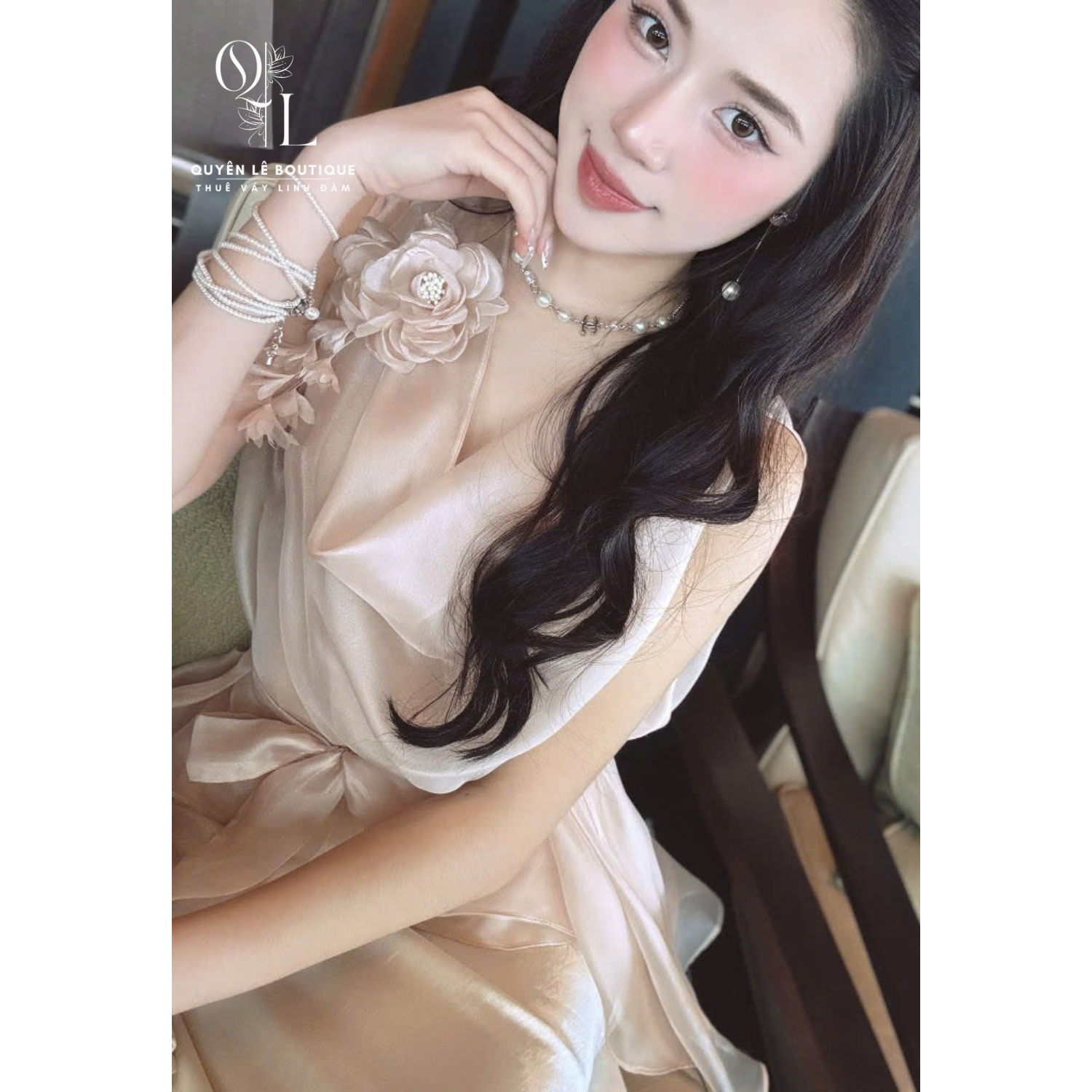 3148 Áo nâu phối quần tùy chọn