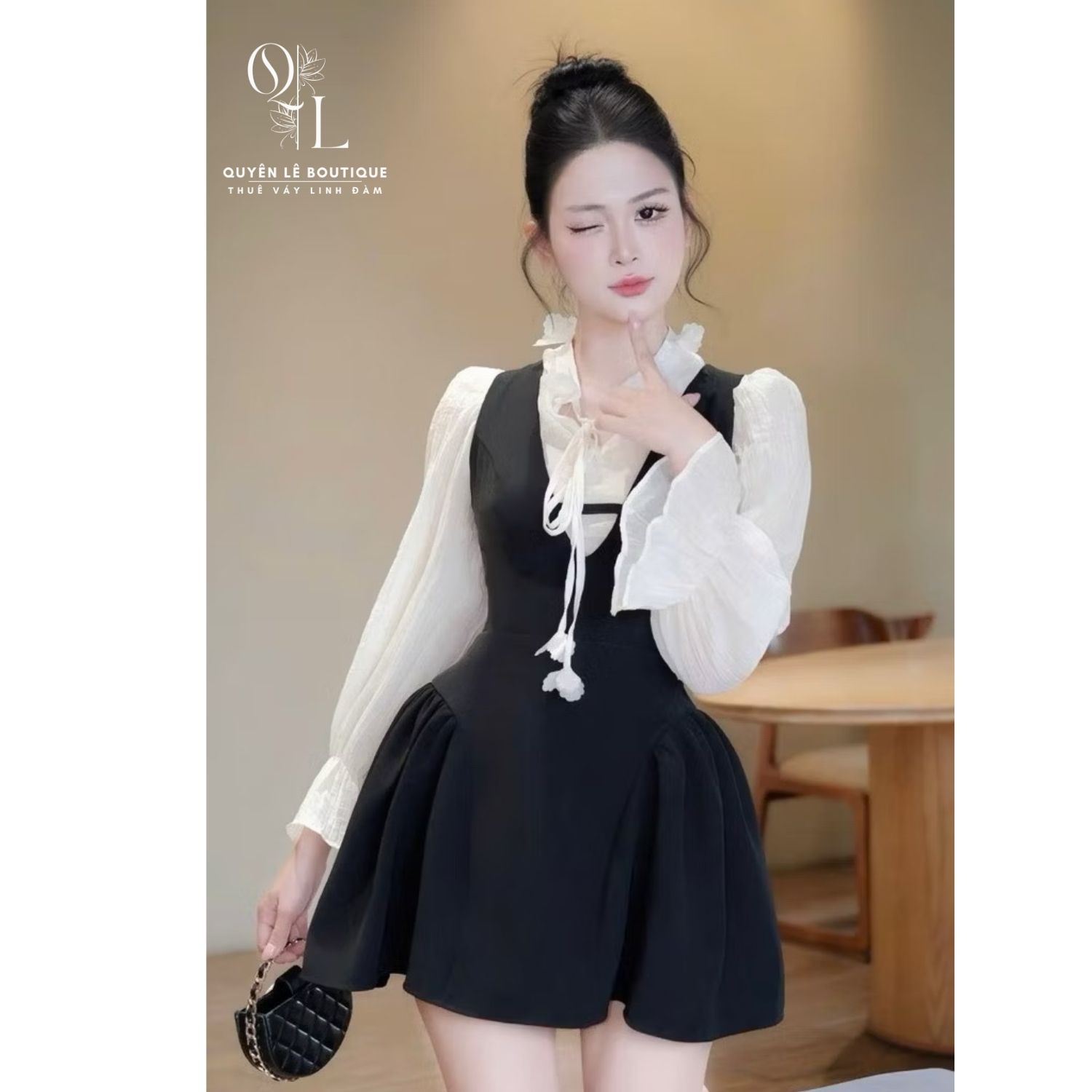 3847 tn đen dài tay