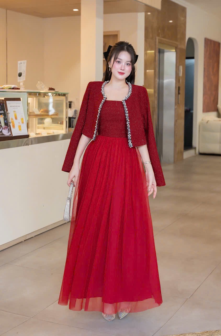 3958 td set đỏ szs