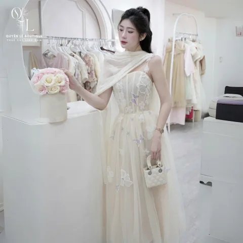 2545 Tiệc dài kem 2 dây