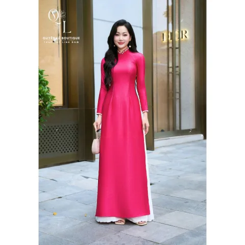 2691 Áo dài hồng