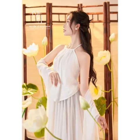 1729 set yếm trắng choàng
